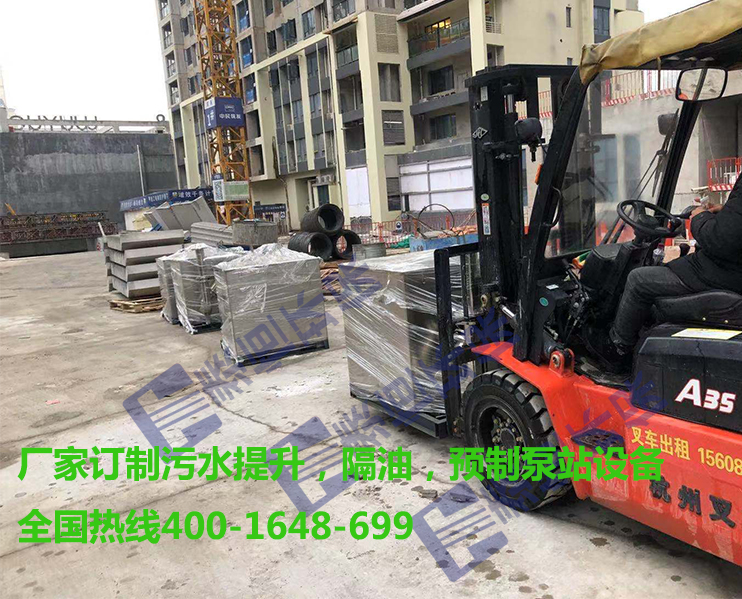 污水提升設備到達商場現場 污水提升設備到達商場現場